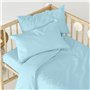 Drap housse HappyFriday BASIC KIDS Bleu 60 x 120 x 14 cm