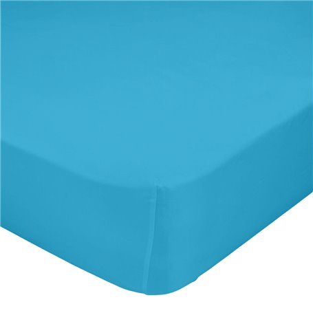 Drap housse HappyFriday BASIC KIDS Turquoise 60 x 120 x 14 cm