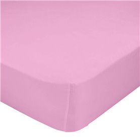 Drap housse HappyFriday BASIC KIDS Rose 70 x 140 x 14 cm