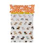 Jeu de draps HappyFriday Mr Fox Dogs Multicouleur Lit 1 persone 2 Pièces