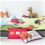 Housse de coussin HappyFriday Mr Fox Piggys Multicouleur 50 x 30 cm