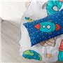 Parure de couette HappyFriday Mr Fox Space rocket Multicouleur Lit 1 persone 2 Pièces