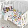 Parure de couette HappyFriday Moshi Moshi Woodland Multicouleur Lit de bébé 2 Pièces