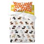 Parure de couette HappyFriday Mr Fox Dogs Multicouleur Lit de bébé 2 Pièces