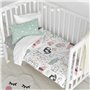 Parure de couette HappyFriday Moshi Moshi Best Buddies Multicouleur Lit de bébé 2 Pièces