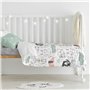 Parure de couette HappyFriday Moshi Moshi Best Buddies Multicouleur Lit de bébé 2 Pièces