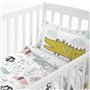 Parure de couette HappyFriday Moshi Moshi Best Buddies Multicouleur Lit de bébé 2 Pièces