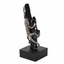 Figurine Décorative Alexandra House Living Noir Argenté Métal Bois de manguier Lézard 17 x 32 x 13 cm