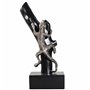 Figurine Décorative Alexandra House Living Noir Argenté Métal Bois de manguier Lézard 17 x 32 x 13 cm