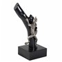 Figurine Décorative Alexandra House Living Noir Argenté Métal Bois de manguier Lézard 17 x 32 x 13 cm