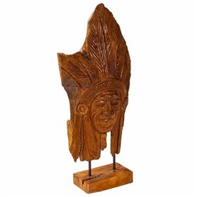 Figurine Décorative Alexandra House Living Naturel bois de teck Indien 13 x 60 x 30 cm