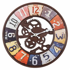 Horloge Murale Alexandra House Living Bois MDF 39 x 2 x 39 cm