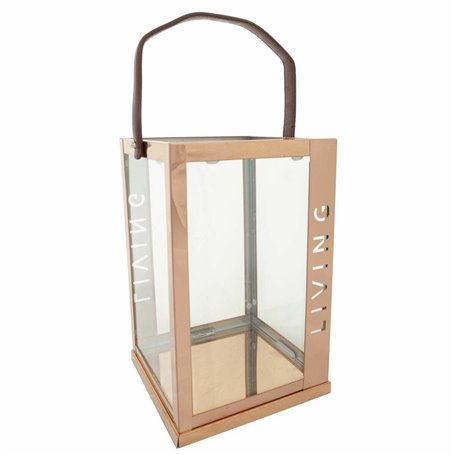 Lanterne Alexandra House Living Cuivre verre Acier inoxydable 18 x 30 x 18 cm