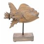 Figurine Décorative Alexandra House Living Gris Brun foncé Bois Fer Poisson 31 x 24 x 30 cm