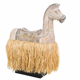 Figurine Décorative Alexandra House Living Bois Algues marines Cheval 58 x 17 x 44 cm