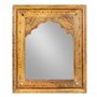 Miroir mural Alexandra House Living Blanc Naturel verre Bois de manguier Bois MDF 3 x 51 x 42 cm