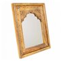 Miroir mural Alexandra House Living Blanc Naturel verre Bois de manguier Bois MDF 3 x 51 x 42 cm