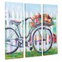 Cadre Alexandra House Living Bike Toile Bois d'épicéa 90 x 3 x 30 cm