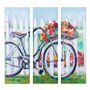 Cadre Alexandra House Living Bike Toile Bois d'épicéa 90 x 3 x 30 cm