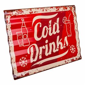 Plaque Murale Alexandra House Living Cold Drink Fer 59 x 1 x 40 cm