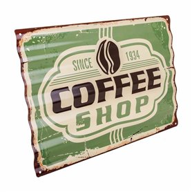 Plaque Murale Alexandra House Living Coffee Shop Fer 59 x 1 x 40 cm