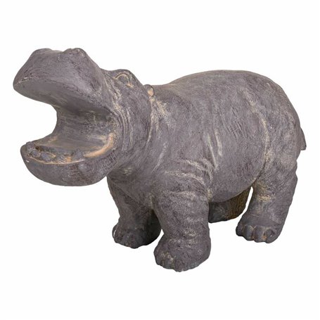 Figurine Décorative Alexandra House Living Gris Magnésium Hippopotame 26 x 40 x 35 cm