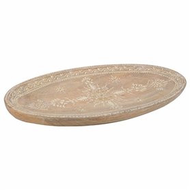 Centre de Table Alexandra House Living Blanc Naturel Bois de manguier 19 x 3 x 38 cm