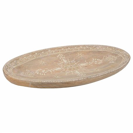 Centre de Table Alexandra House Living Blanc Naturel Bois de manguier 19 x 3 x 38 cm