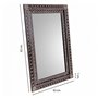 Miroir mural Alexandra House Living Blanc Marron Bois MDF 1 x 62 x 42 cm