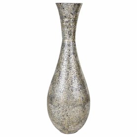 Vase Alexandra House Living Argent Papier Capiz 73 x 73 x 25 cm