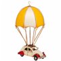 Figurine Décorative Alexandra House Living Jaune Fer ABS Ballon Voiture Parachute 17 x 31 x 18 cm