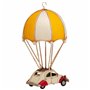 Figurine Décorative Alexandra House Living Jaune Fer ABS Ballon Voiture Parachute 17 x 31 x 18 cm