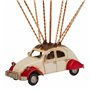 Figurine Décorative Alexandra House Living Jaune Fer ABS Ballon Voiture Parachute 17 x 31 x 18 cm