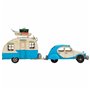 Figurine Décorative Alexandra House Living Bleu clair Fer ABS Camion Remorque 9 x 15 x 41 cm