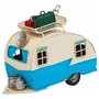 Figurine Décorative Alexandra House Living Bleu clair Fer ABS Camion Remorque 9 x 15 x 41 cm