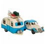 Figurine Décorative Alexandra House Living Bleu clair Fer ABS Camion Remorque 9 x 15 x 41 cm