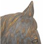 Figurine Décorative Alexandra House Living Gris Doré Polyrésine Cheval 15 x 31 x 31 cm