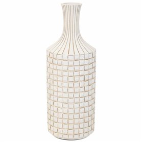 Vase Alexandra House Living Blanc Polyrésine 14 x 39 x 14 cm