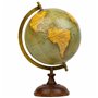 Globe terrestre Alexandra House Living Marron Papier Fer Plastique Bois de manguier 20 x 25 x 20 cm