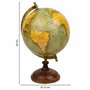 Globe terrestre Alexandra House Living Marron Papier Fer Plastique Bois de manguier 20 x 25 x 20 cm