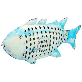 Figurine Décorative Alexandra House Living Bleu Bois de manguier Poisson 10 x 28 x 62 cm