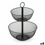 Coupe à fruits Confortime Double Métal 31 x 31 x 41 cm (4 Unités)