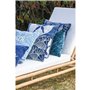 Coussin Home ESPRIT Argenté Blue marine méditerranéen 45 x 15 x 45 cm