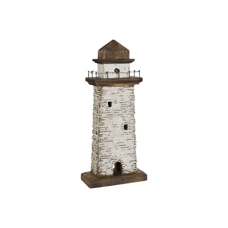 Figurine Décorative Home ESPRIT Blanc Naturel Phare Finition vieillie 22