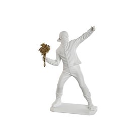 Figurine Décorative Home ESPRIT Blanc Doré 23 x 12 x 40 cm