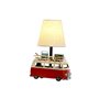 Lampe de bureau Home ESPRIT Blanc Rouge Lin Métal 20 x 14 x 30 cm