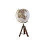 Globe terrestre Home ESPRIT Marron PVC Bois de manguier 27 x 25 x 55 cm