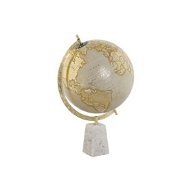 Globe terrestre Home ESPRIT Blanc Doré PVC Marbre 27 x 25 x 40 cm