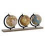 Globe terrestre Home ESPRIT Multicouleur PVC Bois de manguier 50 x 12 x 19 cm