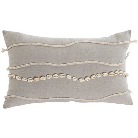 Coussin Home ESPRIT Blanc Beige Boho 50 x 30 cm